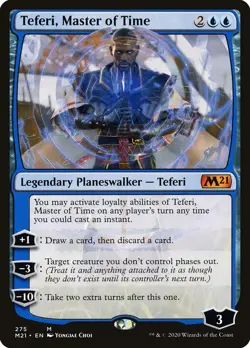 MTG Magic the Gathering Teferi, Master of Time (275/470) Core Set 2021 LP - Image 1