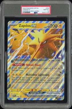 PSA 10 Zapdos EX Jumbo Pokemon Card 2023 SVP EN #049 Black Star Promo - Low Pop - Image 2