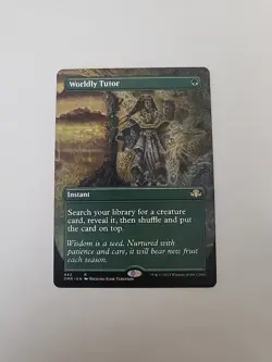 MTG Worldly Tutor (Borderless) Dominaria Remastered Regular - 442 - Near Mint - Image 1