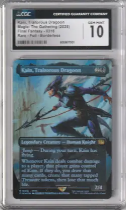 MAGIC MTG FINAL FANASTY Kain, Traitorous Dragoon RARE FOIL 0316 CGC 10 GEM MINT - Image 1