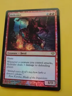 Hellrider FOIL Dark Ascension Devil Magic the Gathering Card. - Image 2