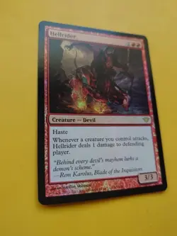 Hellrider FOIL Dark Ascension Devil Magic the Gathering Card. - Image 3