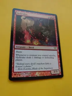 Hellrider FOIL Dark Ascension Devil Magic the Gathering Card. - Image 4