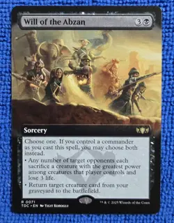 MTG 1x Will of the Abzan (Extended Art) Commander: Tarkir: Dragonstorm Regular - Image 1