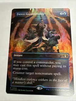 MTG Fierce Guardianship (Borderless) Commander Masters Foil - Image 1