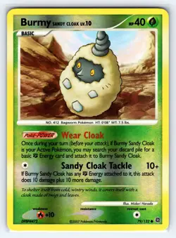 Burmy 79/132 D&P Secret Wonders Pokemon Card Reverse Holo Common - Lp/Vlp - Image 1