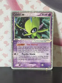 Pokemon TCG Celebi ex 017/017 Pop Series 2 Holo Vintage Rare Card Nintendo HP - Image 1