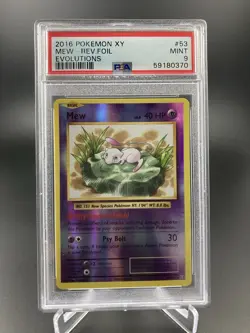Mew #53 Holo Reverse Foil 2016 XY Evolutions PSA 9 Mint Pokemon Card - Image 1