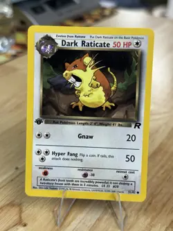 Pokemon TCG Dark Raticate 51/82 Team Rocket 1st Edition Common WOTC - Image 1