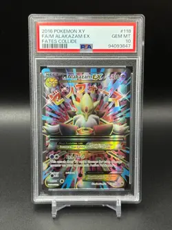 Pokemon Mega Alakazam EX Full Art 118/124 Fates Collide Holo PSA 10 GEM - Image 1