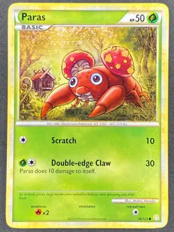 Pokemon Paras 76/123 HS HeartGold & SoulSilver NM - Image 1