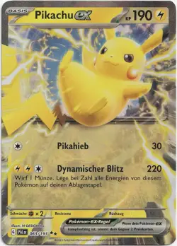 Pokemon Pikachu ex Double Rare Entwicklungen in Paldea 063/193 Near Mint Deutsch - Image 1