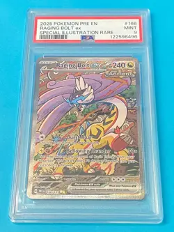 ⚡Raging Bolt ex #166 SIR PSA 9 Mint | Prismatic Evolutions | Ancient Pokemon TCG - Image 1