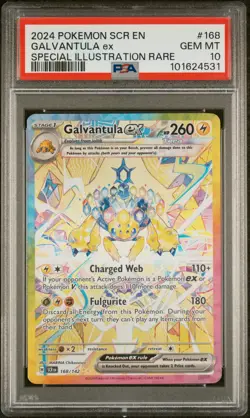 2024 POKEMON SCR EN-STELLAR CROWN SPECIAL ILLUSTRATION RARE GALVANTULA EX PSA 10 - Image 1