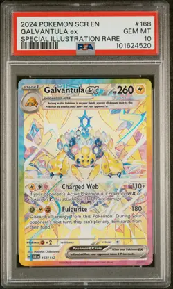 2024 POKEMON SCR EN-STELLAR CROWN SPECIAL ILLUSTRATION RARE GALVANTULA EX PSA 10 - Image 1