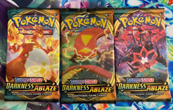Pokemon TCG SWSH03 Darkness Ablaze Booster Pack Lot of 3 - Image 1