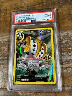 Pokemon 2015 XY Black Star Promos Full Art REGIGIGAS #XY82 PSA 8 RARE - Image 1