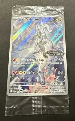 2025 POKEMON SCARLET VIOLET JOURNEY TOGETHER N’S RESHIRAM ILLUSTR. RARE PROMO - Image 1