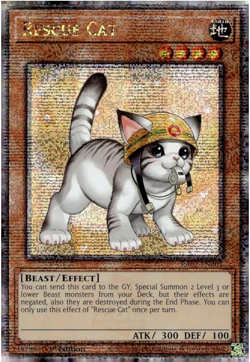Yu-Gi-Oh!- Rescue Cat (Alternate Art) - RA02-EN001 - Quart. Century Rare - NM/M - Image 1