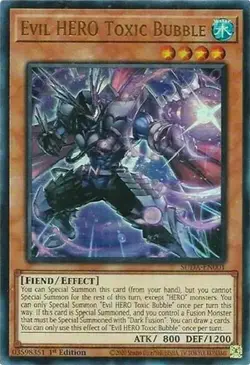 Evil HERO Toxic Bubble - 1st Edition Supreme Darkness NM YuGiOh - Image 1
