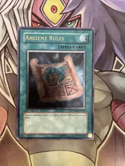 STON-EN037 Ancient Rules Ultimate Rare 1st Edition NM Yugioh - Image 1