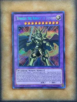 Yugioh Timaeus the Knight of Destiny DRL2-EN001 Secret Rare 1st Ed NM - Image 1