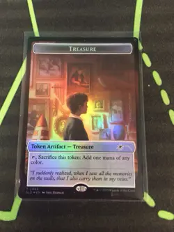 MTG Magic The Gathering Treasure Token Foil SLD 2065 Secret Lair Commander - Image 1