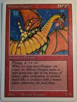 ***Shivan Dragon*** MTG Revised Magic ~ NM/Unplayed - Image 1