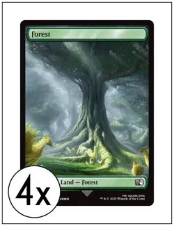 4x Forest, 0307, Full Art, Final Fantasy, Magic the Gathering MTG NM - Image 1
