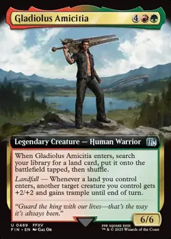 1x - Gladiolus Amicitia - (extended art) - Final Fantasy - UC NM MTG - Image 1