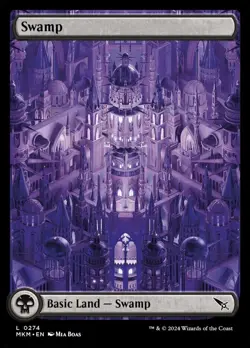 MTG ~ Swamp Full Art (x4) ~ Murders at Karlov Manor ~ Near Mint - Image 1