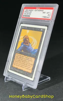 MTG Unlimited Edition 1993 Drain Life PSA 8.5 NM/MT+ Old School 93/94 - Image 3