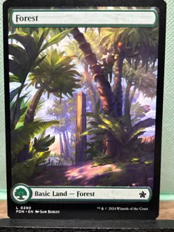 MTG TCG: Forest 290, Foundations _ FULL ART - Image 1