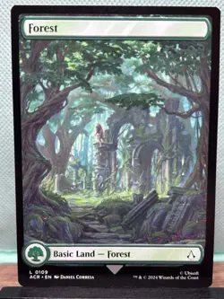 MTG TCG: Forest 109, Universes Beyond: Assassin's Creed _ FULL ART - Image 1