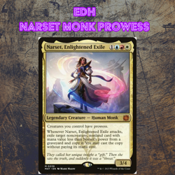 EDH - Narset Monk Prowess Tribal, MTG Commander Deck, Jeskai, Bracket 2 - Image 1