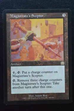 Magic The Gathering MTG MAGISTRATE'S SCEPTER Mercadian Masques LP Lightly Played - Image 1