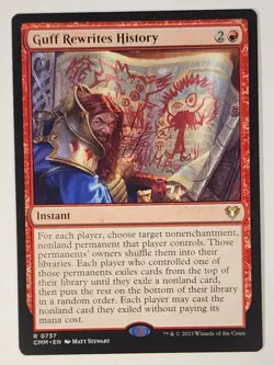 MTG - Guff Rewrites History - CMM 0737 - Commander Masters - Rare - Magic - Image 1