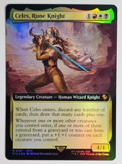 MTG - Celes, Rune Knight - Foil Extended Art - FIC 0167 - Final Fantasy - Mythic - Image 1
