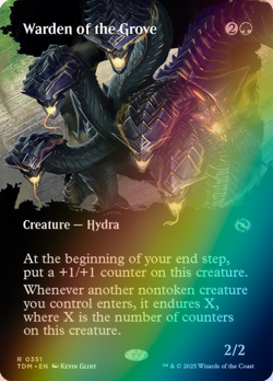 MTG - Warden of the Grove - Foil Borderless - TDM 0351 - Tarkir Dragonstorm Rare - Image 1