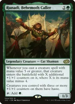 MTG - Runadi, Behemoth Caller - J22 044/051 - Jumpstart 2022 - Rare - Magic - Image 1