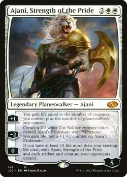 MTG - Ajani, Strength of the Pride - J22 141 - Jumpstart 2022 - Mythic - Magic - Image 1