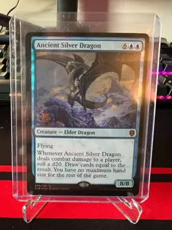 Ancient Silver Dragon Battle for Baldurs Gate Prerelease #56 Mythic - Image 1