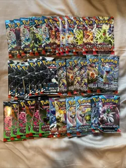 36x Pack Pokemon TCG Scarlet & Violet Custom Booster Box From 8 Different Sets - Image 1