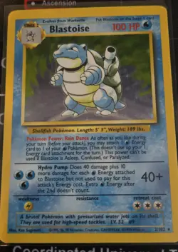 Pokemon TCG Blastoise Holo-Rare 2/102 Base Set Unlimited - Image 1