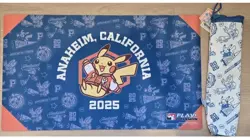 2025 Pokemon World Championships Varsity Pikachu Playmat Anaheim Worlds SEALED - Image 1