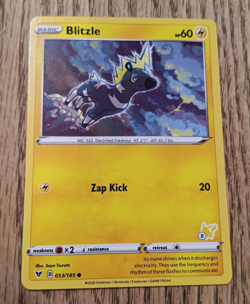Pokemon TCG Card Electric Blitzle 053/185 Vivid Voltage 2020 - Image 1