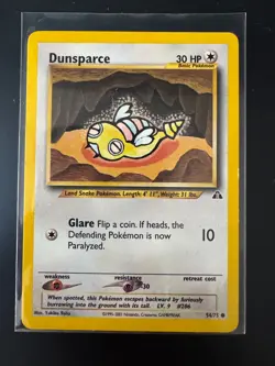 DUNSPARCE 54/75 Neo Discovery Pokemon Card NM - Image 1