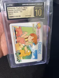 1999 POKEMON JPN BANDAI CARDDASS SER 5 MISTY/PSYDUCK/SLOWPOKE CGC Pristine 10 - Image 3