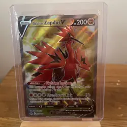 Pokemon Galarian Zapdos v TCG Chilling Reign Holo Card 173/198 Full Art - Image 1