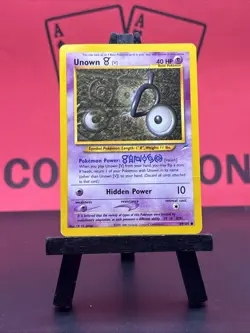 Unown [V] 89/105 Neo Destiny Regular Common 1999 WOTC Pokemon TCG LP - Image 2